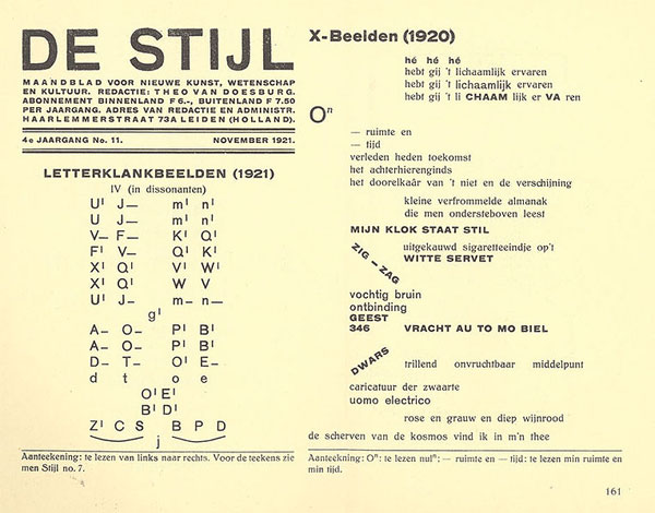 Zeitschrift De Stijl aus dem Jahr 1921