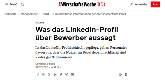 Artikel in der Wirtschaftswoche
