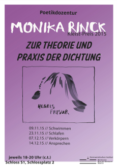 Plakat der Poetikdozentur