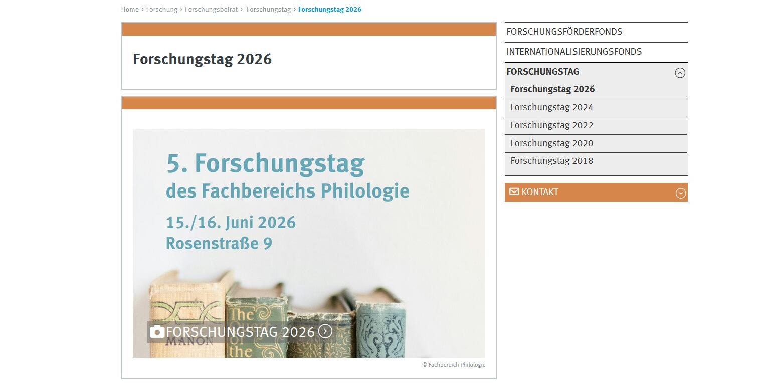 Screenshot der Intranetseite