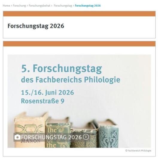 Screenshot der Intranet-Seite