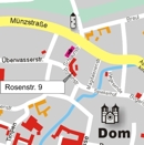 Ausschnitt aus dem Stadtplan Münster
