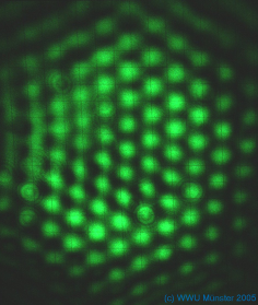 Transversale hexagonale Struktur im Laserstrahl