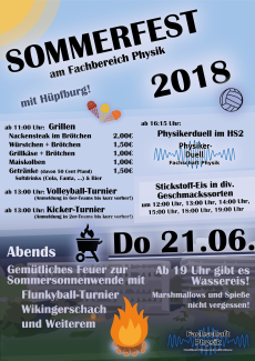 Sommerfestplakat 2018
