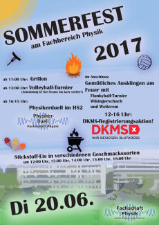 Sommerfestplakat 2017