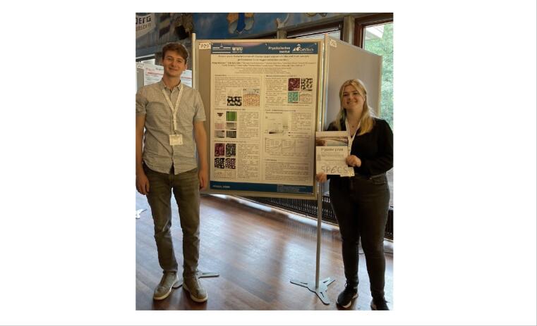 Julia and Philipp win the 1st poster prize at the 23rd International NC-AFM Conference 2022 in Nijmegen!