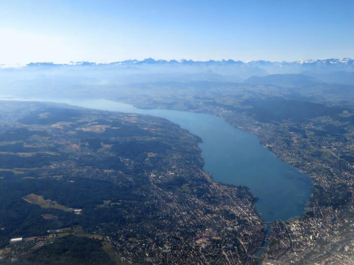 Zürich mit See und Alpen