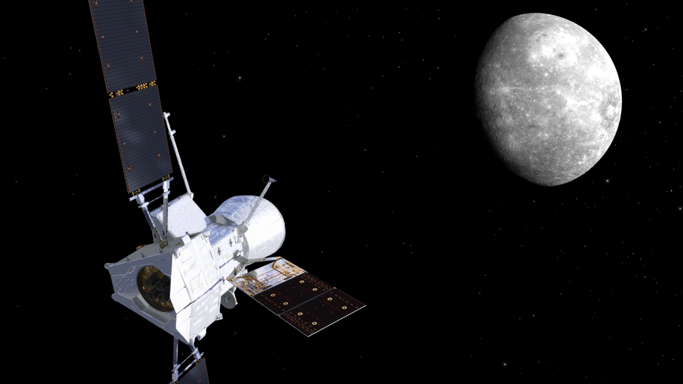 Artist’s impression of the separation of BepiColombo’s Mercury Transfer Module (MTM)