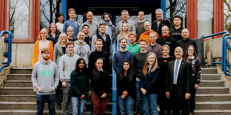 Group photo of the staff of the Institut für Planetologie.