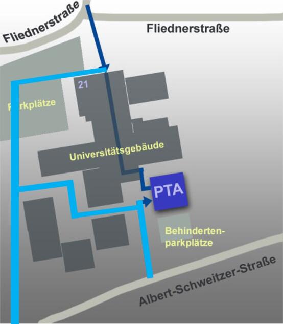 Anfahrt PTA Fliednerstraße