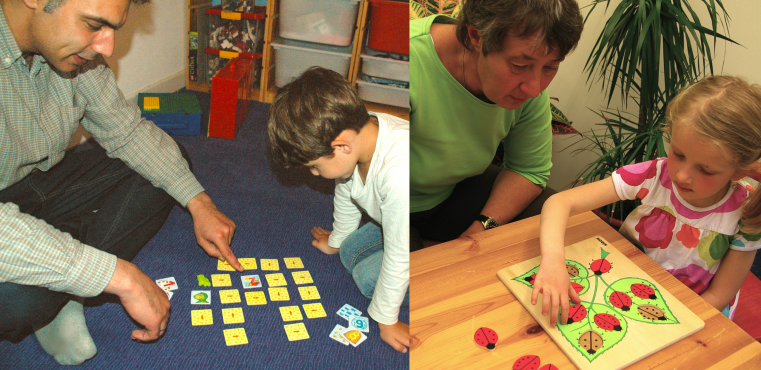 Angeleitetes Spielen mit mathematischen Regelspielen: Anzahl-Memo, Marienkäfer