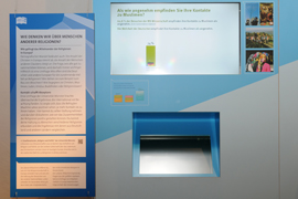 Das interaktive Exponat des Exzellenzclusters