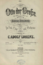 Titelblatt des Oratoriums von Carl Adolf Lorenz