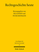 Buchcover „Rechtsgeschichte heute“