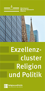 Cover der Imagebroschüre des Exzellenzclusters „Religion und Politik“