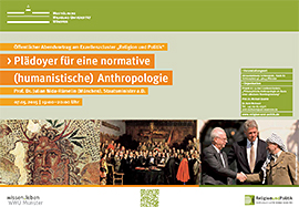 Plakat zum Vortrag „Plädoyer für eine normative (humanistische) Anthropologie“