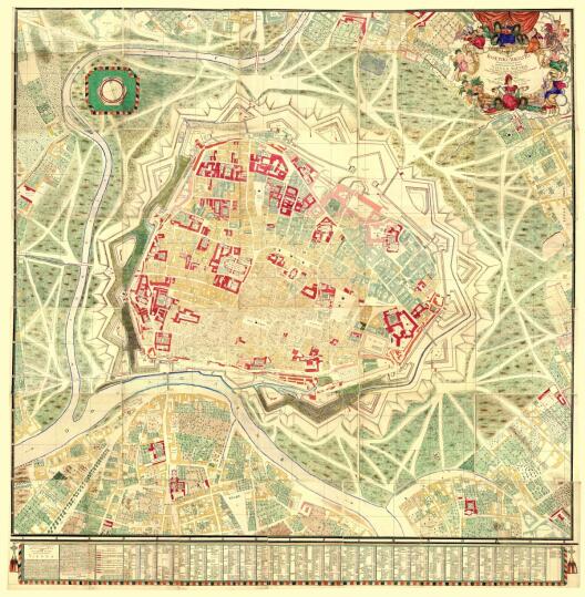 Werner Arnold von Steinhausen: Map of Vienna (1710)
