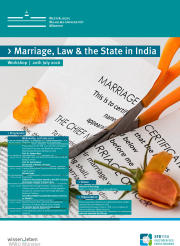 Poster of the workshop "Marriage, Law & the State in India"