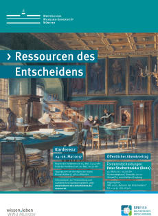 Plakat der Konferenz "Ressourcen des Entscheidens"
