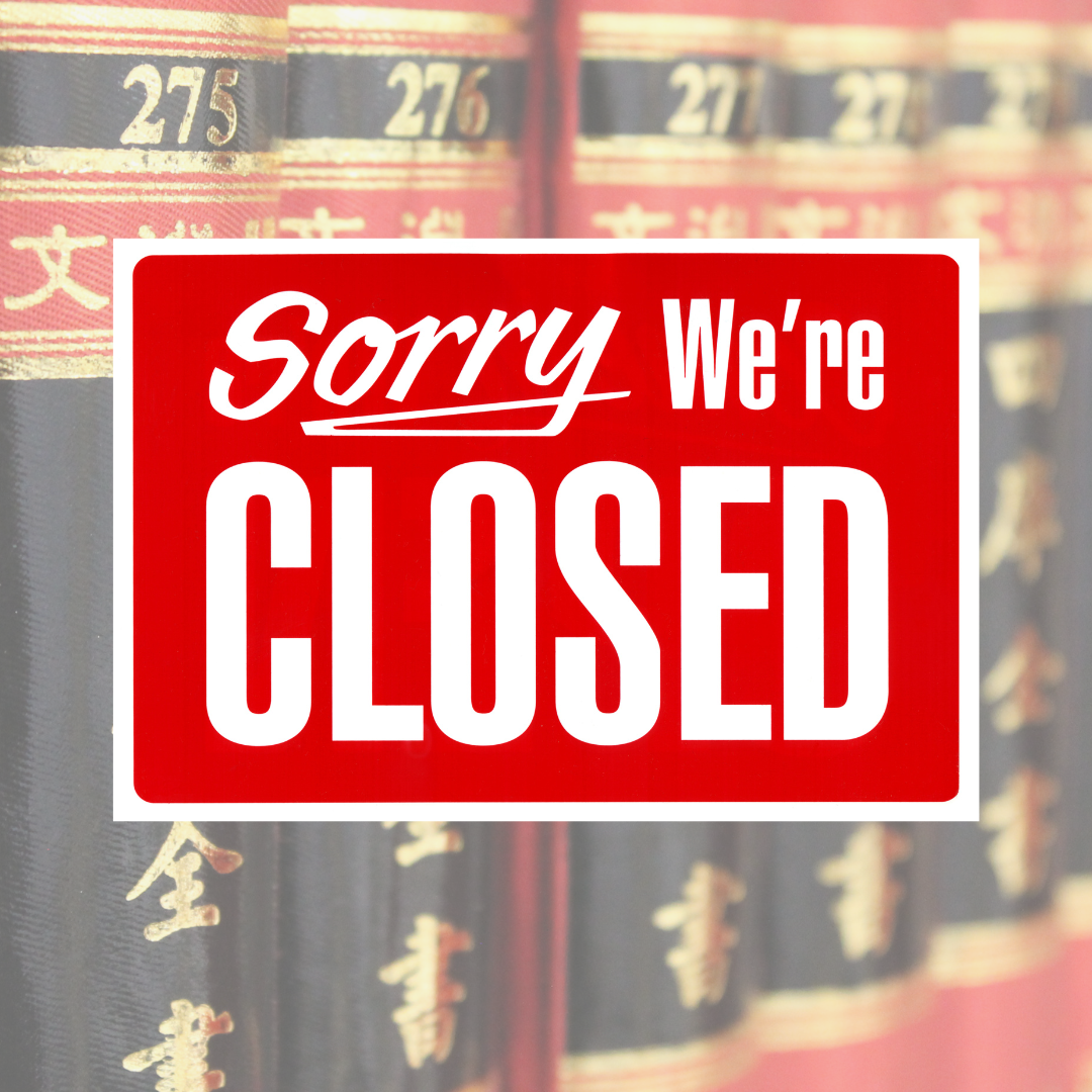 Geschlossen - Sorry we're closed