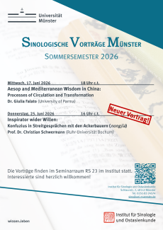Poster Sinologische Vorträge Münster Sommersemester 2026 (neu)