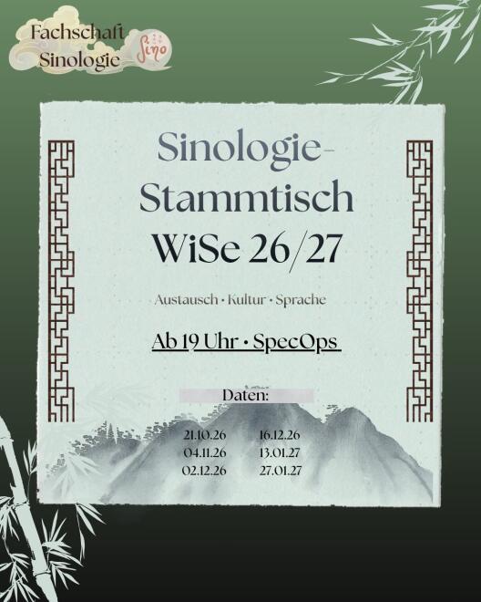 Sinologie-Stammtische Wintersemester 2026/27