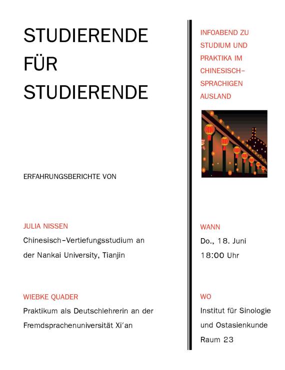 Studis für Studis, Sommersemester 2015