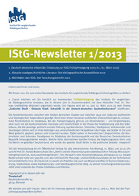 Istg-newsletter 1-2013
