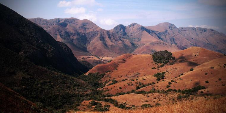 Eine Berglandschaft in Südafrika.