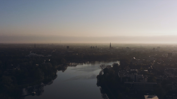 Luftbild der Stadt Münster