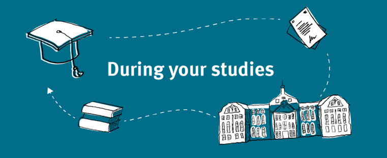 Banner image with the words "During your studies"