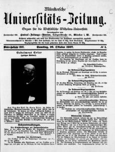 Münstersche Universitäts-Zeitung (1907-1914)