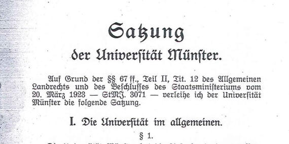 University statutes of 1929