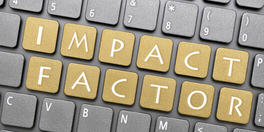 Impact-Factor auf Tastatur