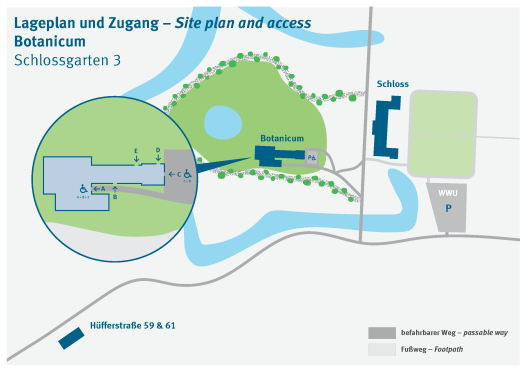 Lageplan und Zugang