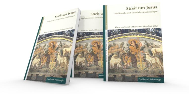 Drei Cover des Buches „Streit um Jesus: Muslimische und christliche Annäherungen“