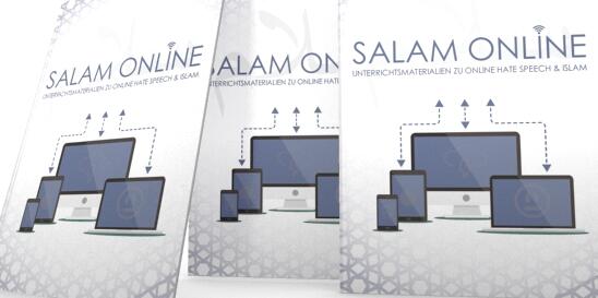 Drei Cover der Broschüre „Salam-Online“