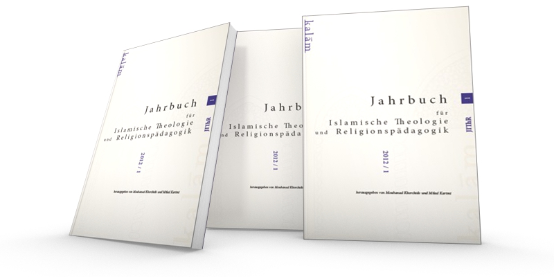 Drei Cover des Jahrbuchs Islamische Theologie und Religionspädagogik 2014 „Muslimische Gelehrte neu gelesen“
