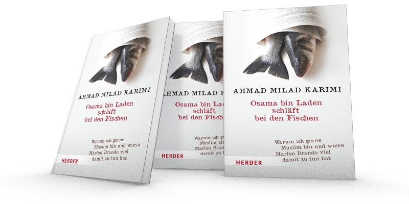 Drei Cover des Buches „Osam bin Laden schäft bei den Fischen“
