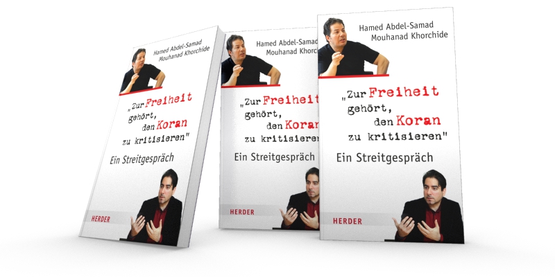 Drei Cover des Buches „Zur Freiheit gehört, den Koran zu kritisieren: Ein Streitgespräch“