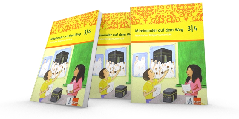 Drei Cover des Buches „Miteinander auf dem Weg“