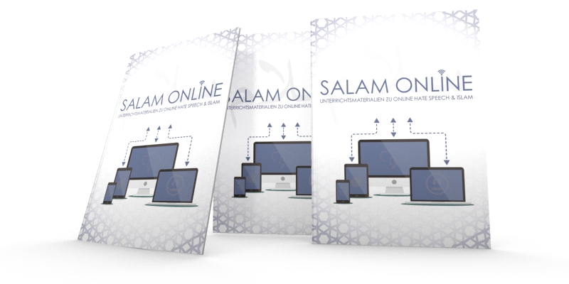 Drei Cover der Broschüre Salam Online