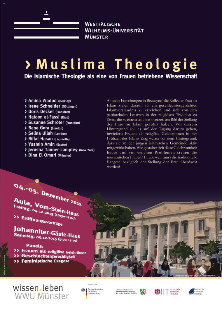 Plakat der Veranstaltung – Muslima Theologie – Die islamische Theologie als eine von Frauen betriebene Wissenschaft 