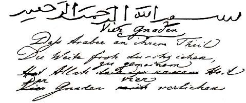 Bild einer Handschrift Goethes