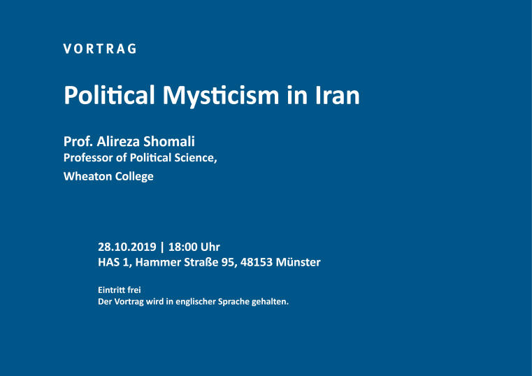 Auszug des Plakats zur Veranstaltung Political Mysticism in Iran