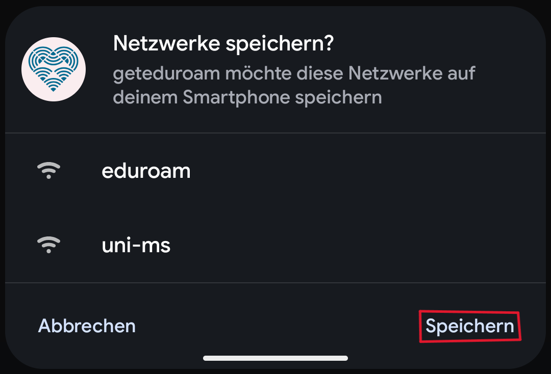 4. Netzwerke speichern