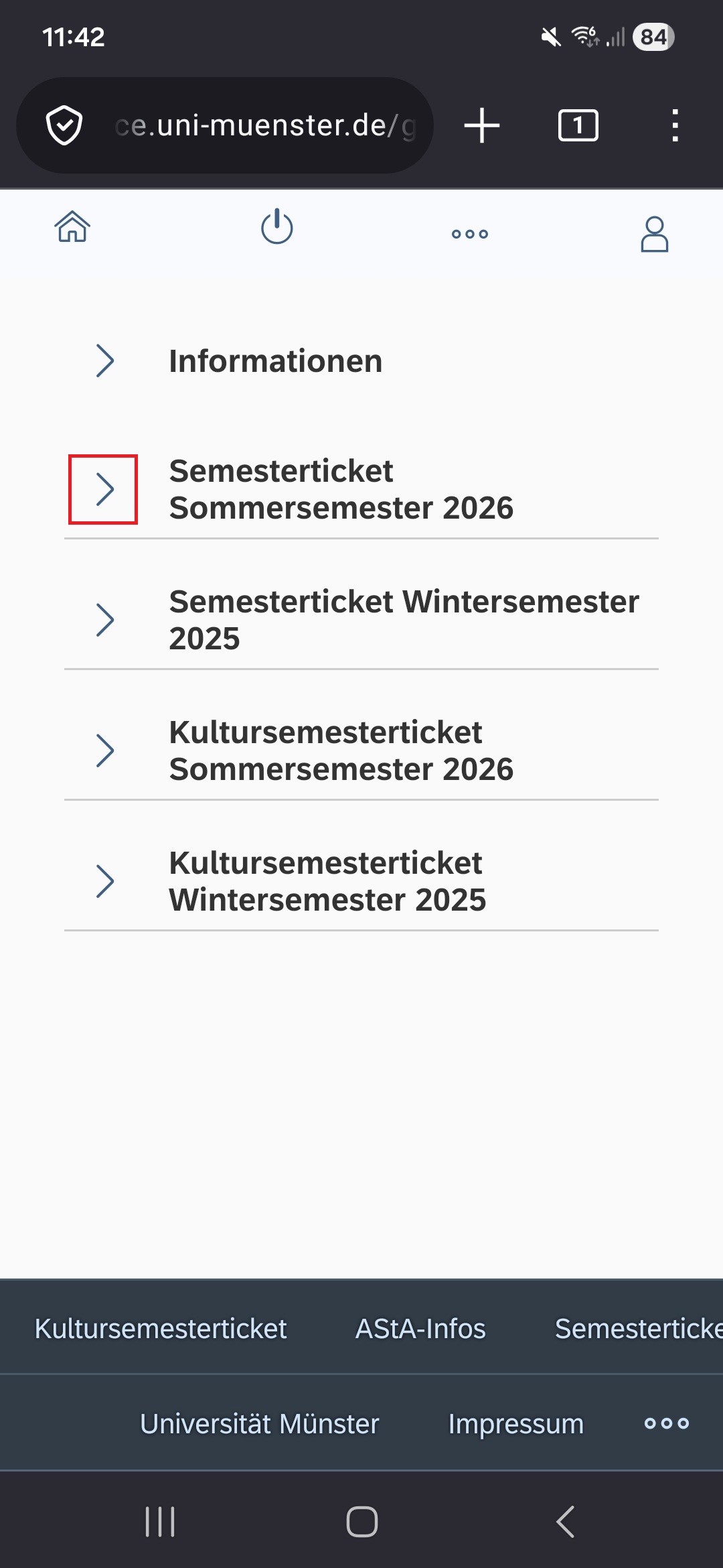 2. Aktuelles Semesterticket
