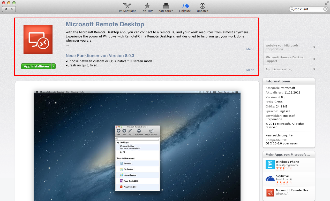 Microsoft remote desktop 8 mac dmg download
