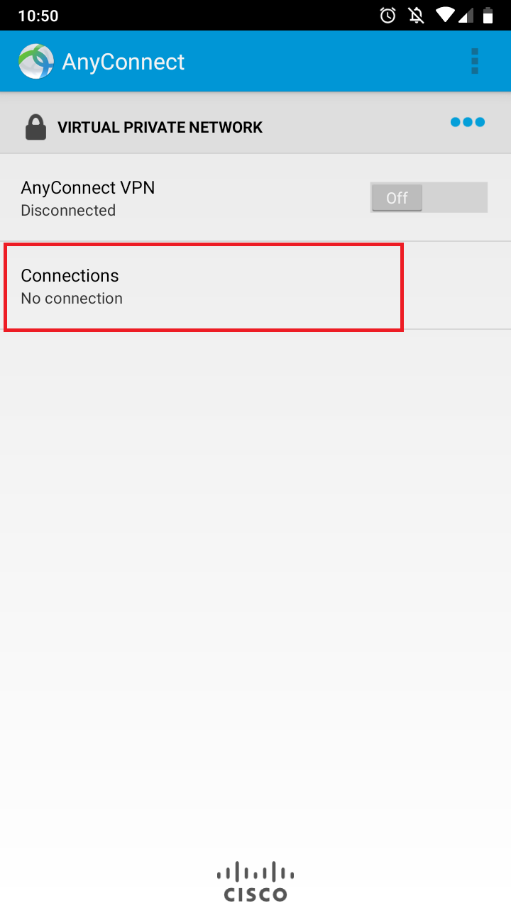5. Adding the VPN Connection