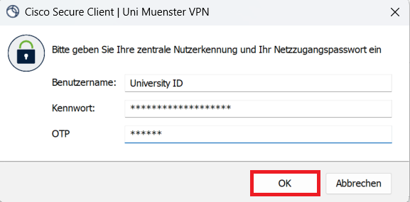 3. Entering Your User Data